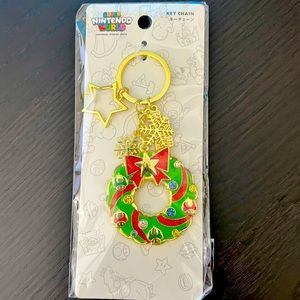 Universal Studios Japan Limited Super Nintendo World Christmas Wreath Keychain